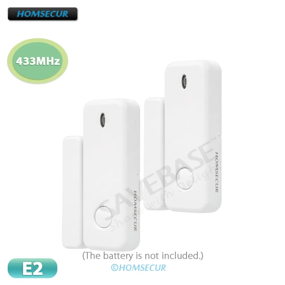 2 pezzi E2 sensori wireless per porte/finestre 433 MHz per HOMSECUR Tuya WIFI 4G 2G GSM sistema di sicurezza allarme domestico