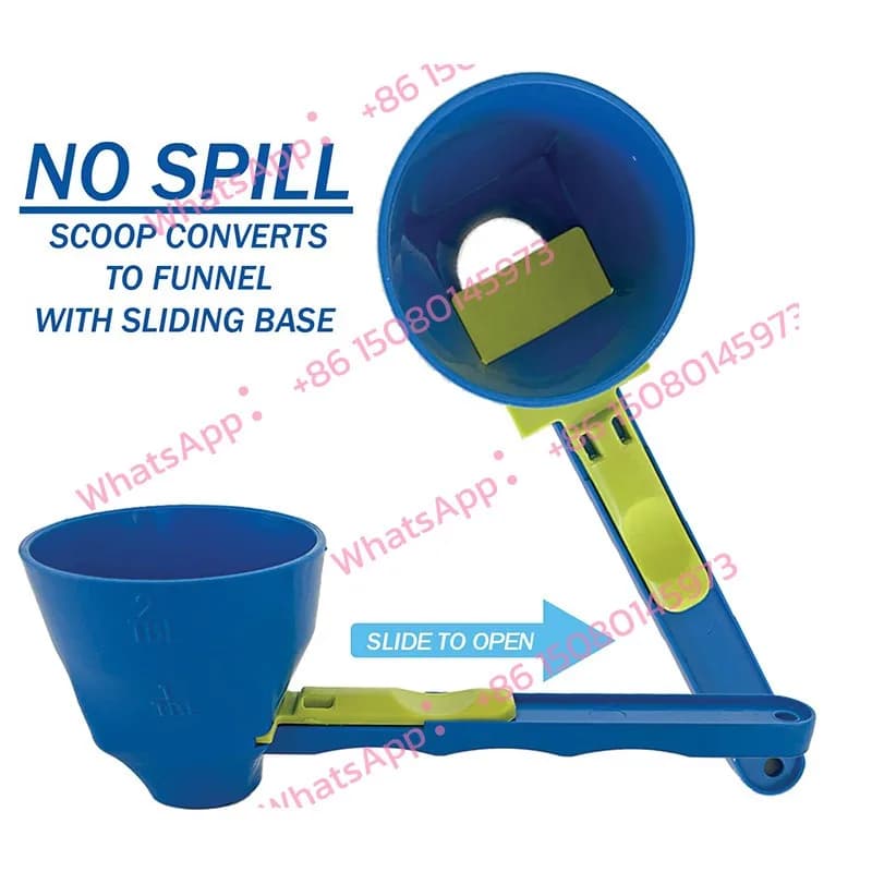 New Products Mess Free Measuring Funnel Creative Protein Powder Sliding Spoon Coffee Anti-Colander