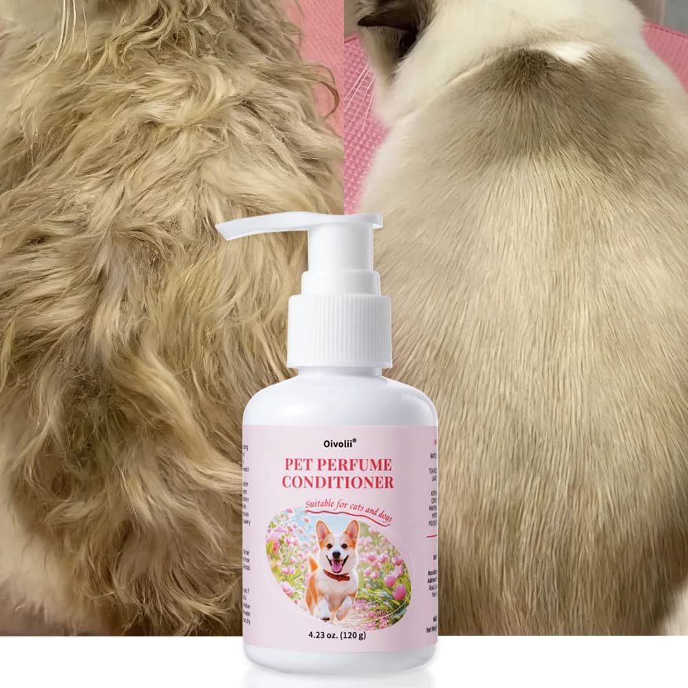 Pet Perfume Conditioner for Dogs Cats Detangling Long-Lasting Fragrance Alcohol-Free Moisturizing Soft Shiny Coat After Bath