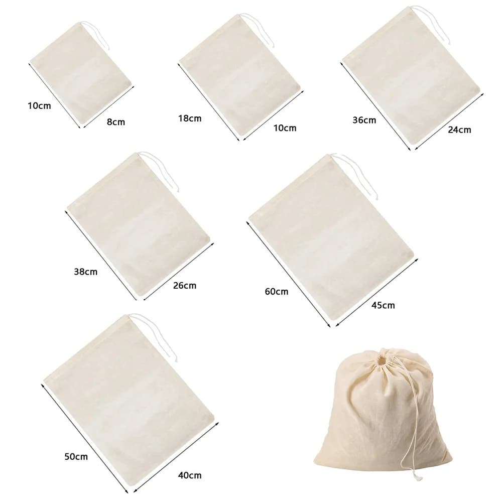 1 Pezzo Nuovo Sacchetto Filtro Riutilizzabile Portatile per Infusi a Freddo, Sacchetti in Garza per Latte Vegetale e Latte di Noci