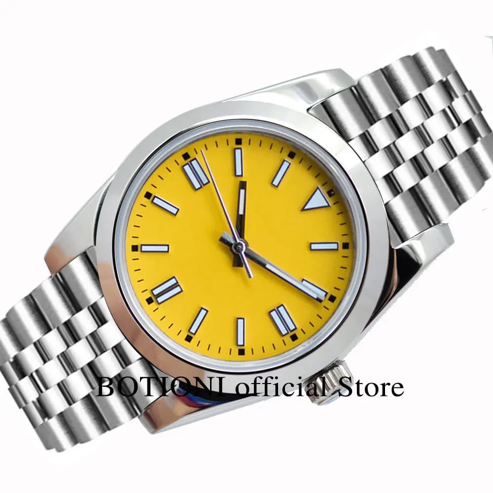 36mm/40mm Relogio Masculine Dial Sterile Sapphire Glass Automatic Watch Men's Japan NH35 Movement Miyota Bright Green