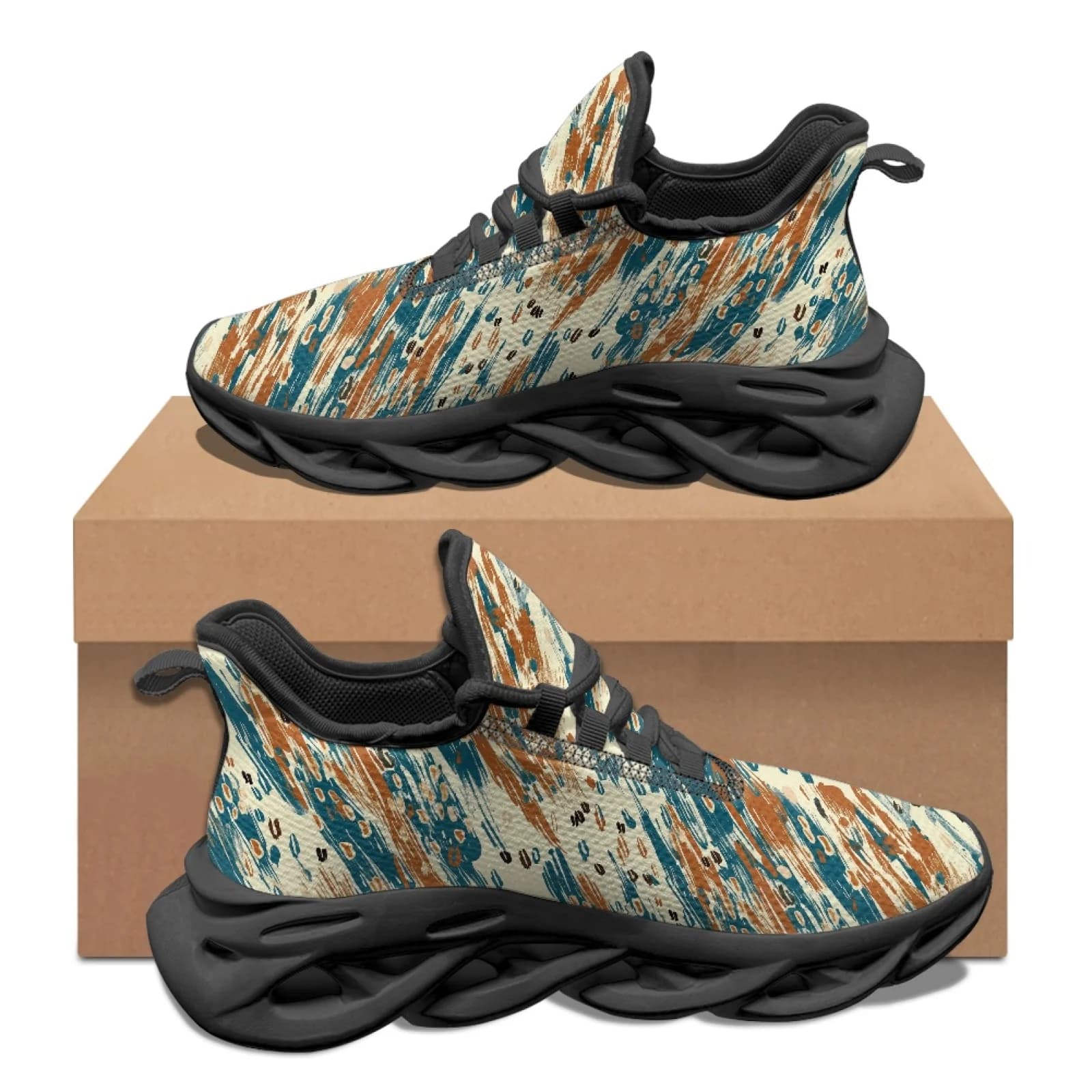 PENSTROLL Brown Brush Breathable Blade Running Shoes for Men Mesh & EVA Mens Running Shoes Fashion Sneakers