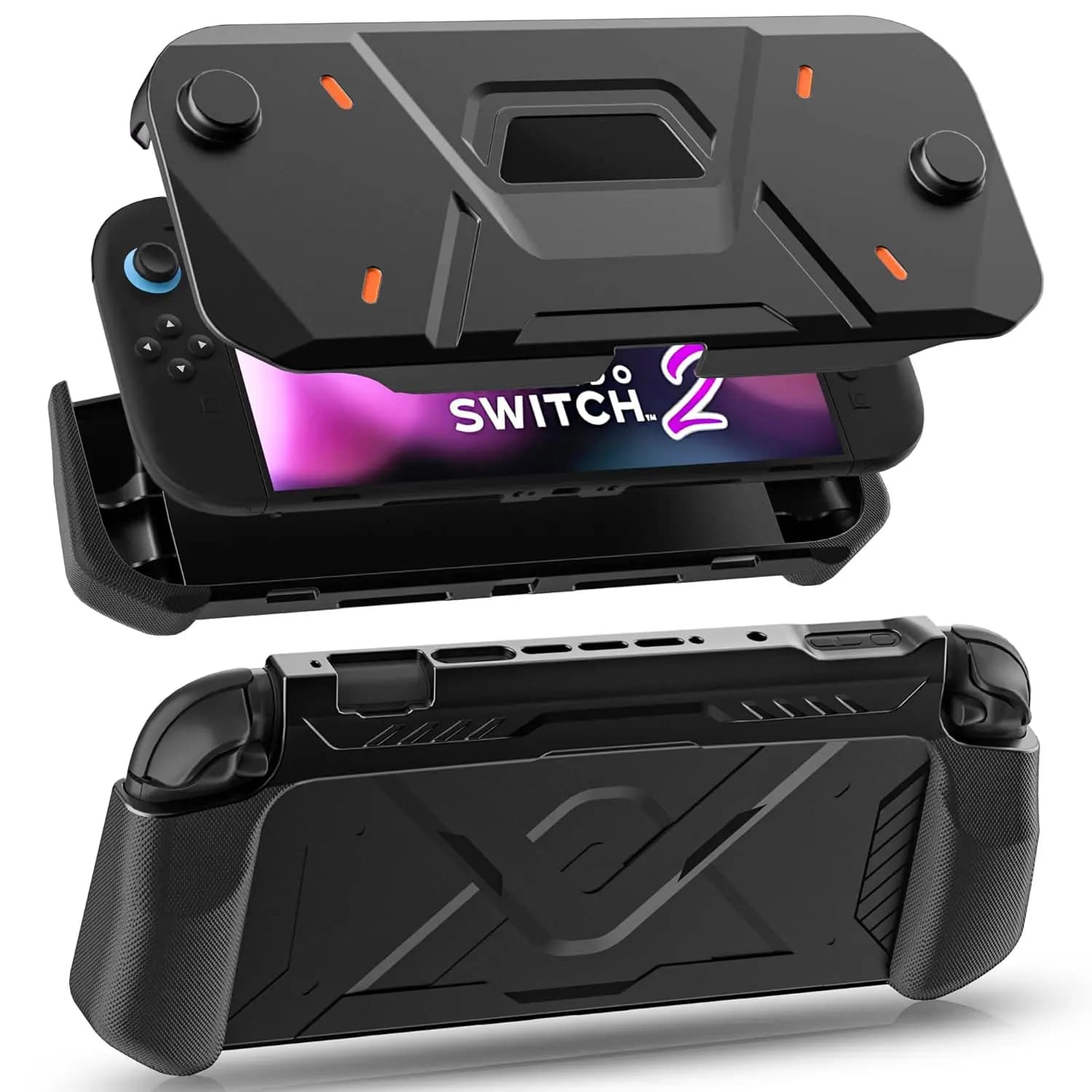 Custodia 2 in 1 per Nintendo Switch 2 (2025), copertura protettiva con impugnatura per Switch 2 e controller JoyCon