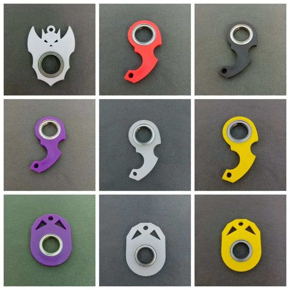 Allevia la noia Portachiavi Fidget Spinner Luce nottilucente Trendy Portachiavi con rotazione della punta delle dita Anti-ansia Creativo