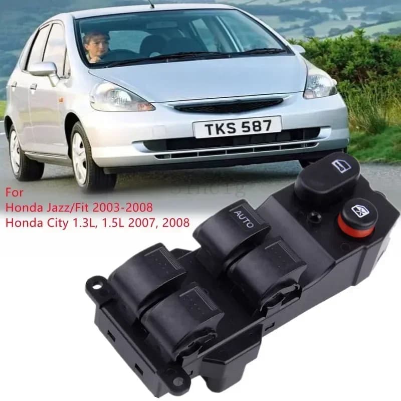Pulsante alzacristallo elettrico principale per auto pulsante alzacristallo per Honda Jazz Fit 2003-2008 muslimexmuslimate