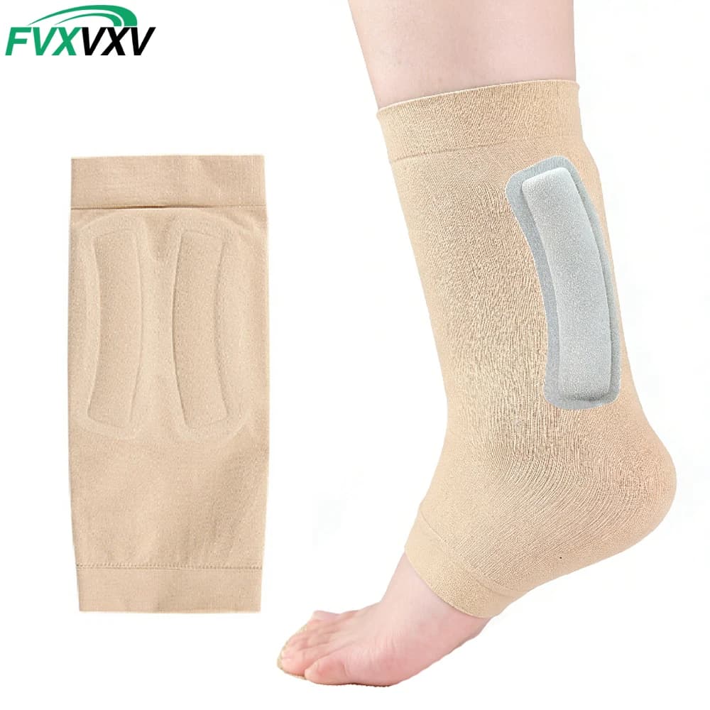 H-Shaped SEBS Gel Heel Ankle Sleeve, Breathable Nylon Elastic Ankle Compression Sock, Non-Slip Heel Support Brace for Workout