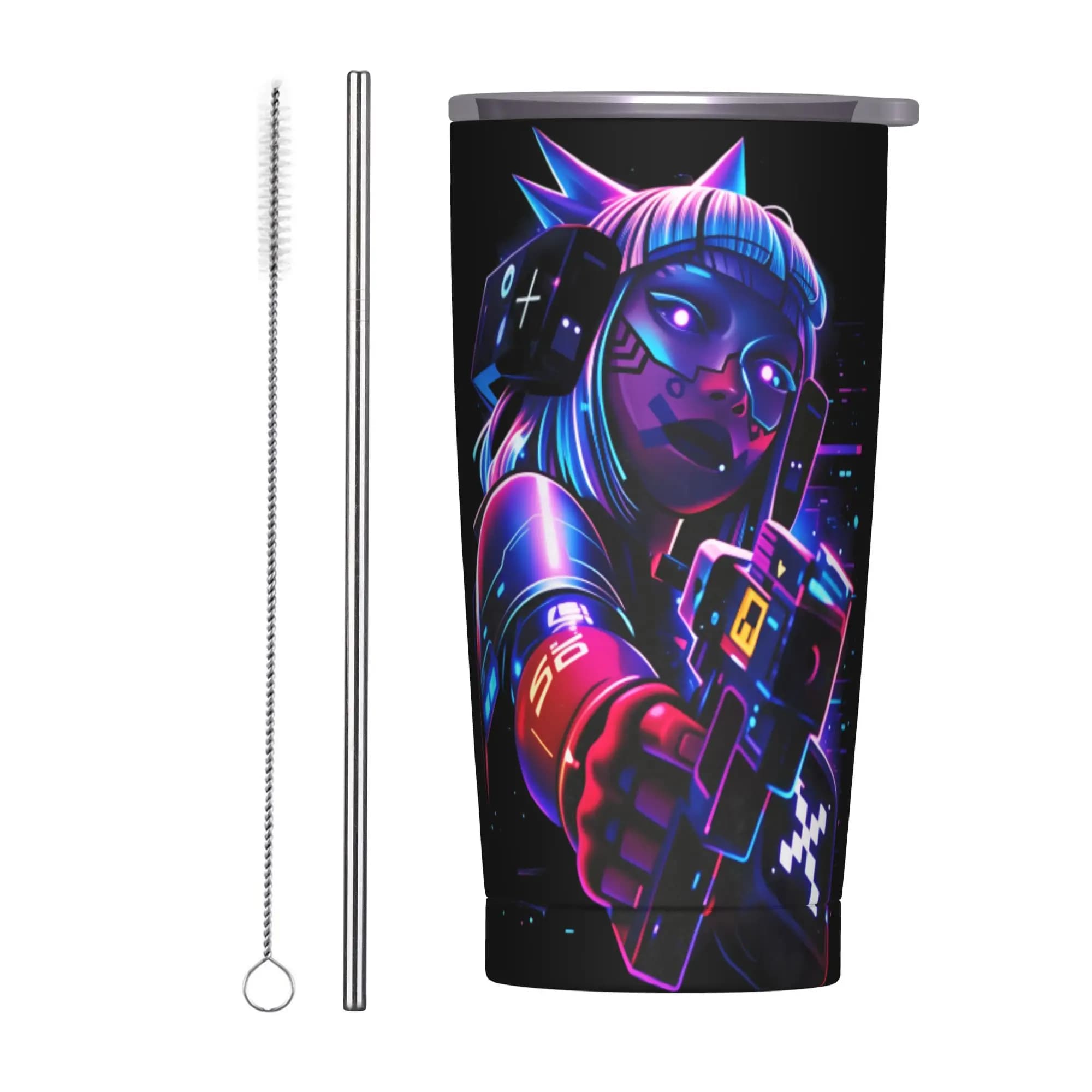 Borraccia Termica Isolante Game Marathon con Coperchio, Tazza Sottovuoto per Ufficio, Casa, Auto, 20oz