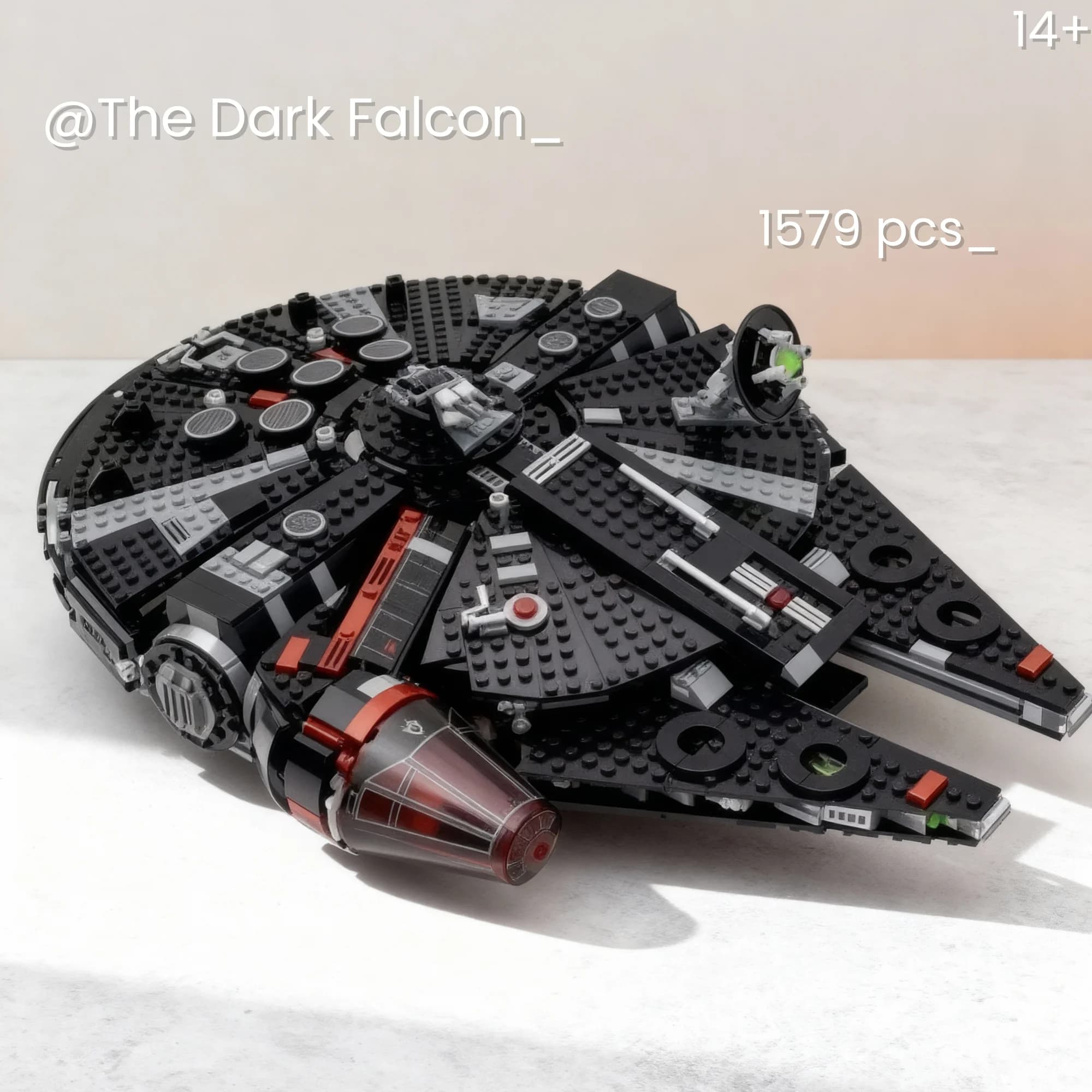 Modello Classico 75389 Falcon Compatibile con Wars Millennium Dark Spaceship, Mattoncini da Costruzione per Ragazzi, Regalo di Natale per Bambini