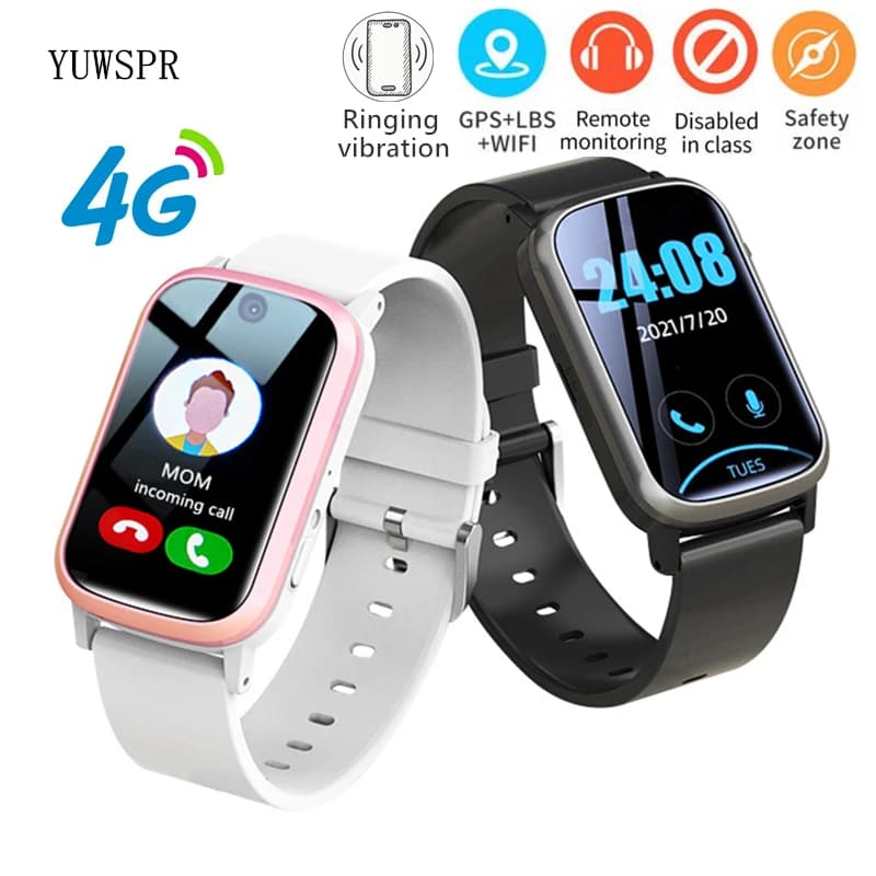 4G Kids Smart Watches Phone GPS LBS WIFI real-time location playing video call vibrating camera Nano SIM Tracker Clock FA92