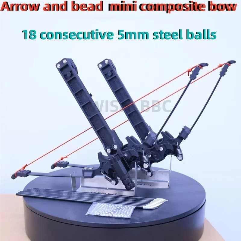 20 LBS Mini Recurve Bow Arrow steel ball Composite Bow Foldable Spring Bow Indoor and Outdoor Competitive Shooting Sports Packag