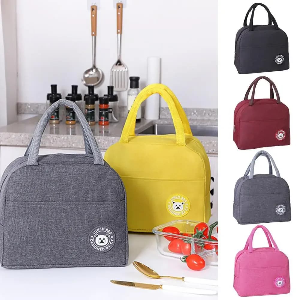 Borsa Termica Portatile per il Pranzo, Contenitore Isolato, Borsa Frigo Impermeabile, Borsa a Tracolla per Ufficio e Alimenti