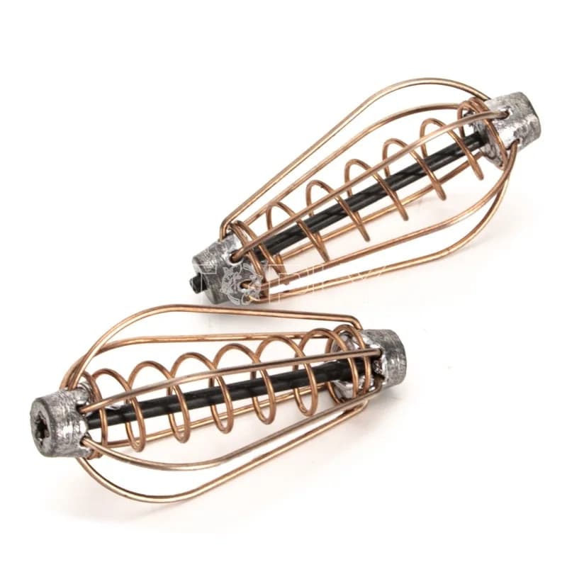 2 pz * ottone piombo pesi Carp fishing bait holder carp spring fishing feeder grossolana fishing tackle baits cage