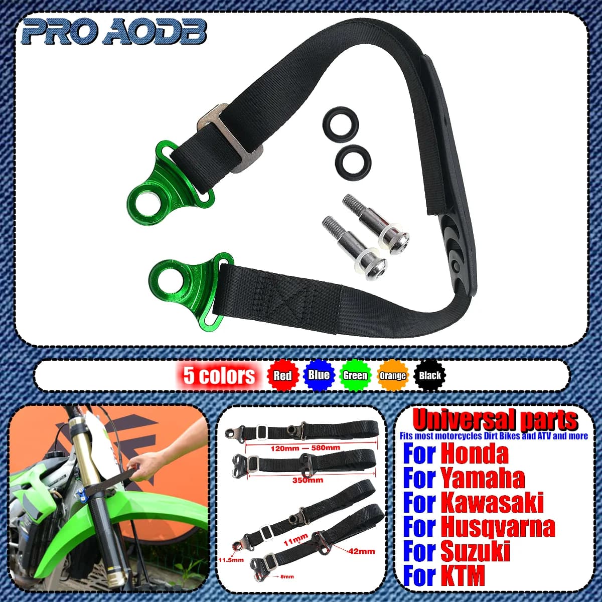 Universal lifting strap for motorcycle C1, relief cushion for back saddle, for HONDA YAMAHA KAWASAKI SUZUKI Motocross Enduro