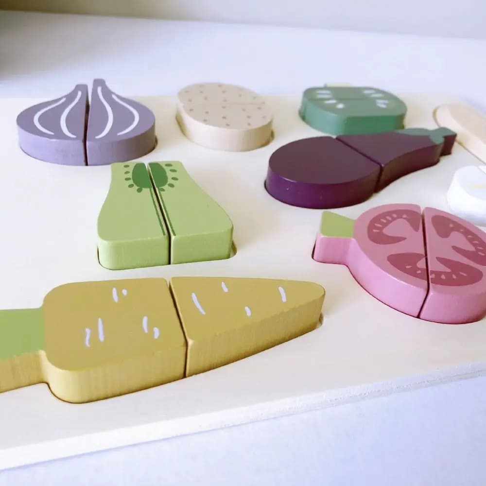 Interessante Puzzle 3D in Legno a Forma di Frutta e Animali Cartoon, Gioco Educativo Montessori Colorato per Bambini e Famiglie