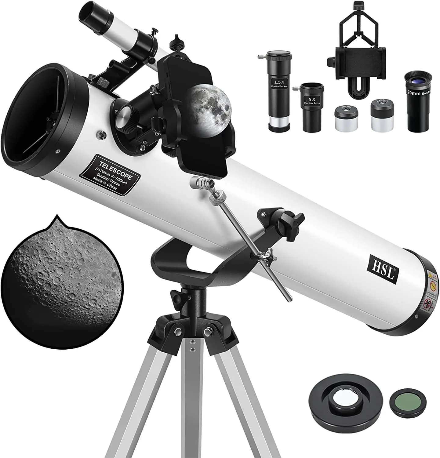 Telescopio lunare con binocolo potente ad alto ingrandimento 35X-875X