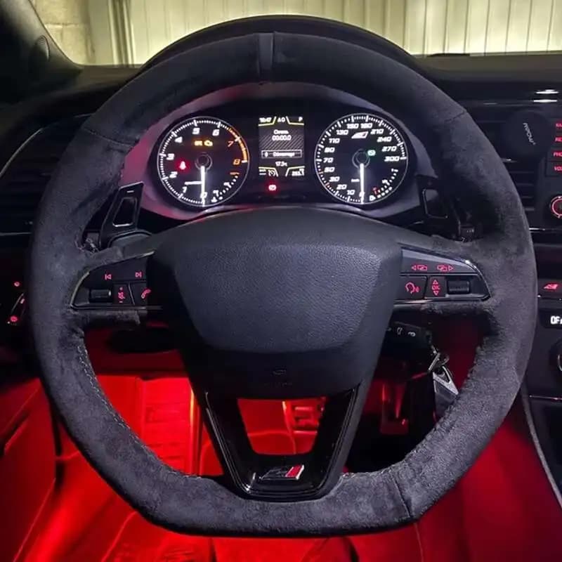 For Seat Leon Cupra R Leon ST Cupra Leon ST Cupra Ateca Cupra Ateca FR Anti-Slip Black suede Treccia Car cover