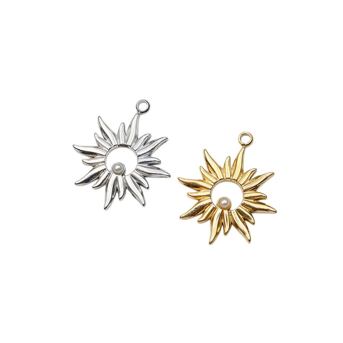 5pcs 304L Casting Stainless Steel Rhinestones Charms Pendant Jewelry Accessory DIY Necklace Earrings Bracelets Vacuum PVD Plated