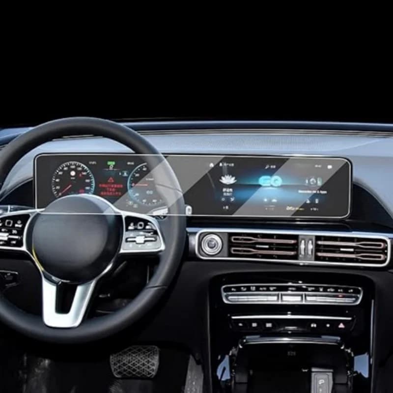Pellicola protettiva in vetro temperato per schermo di navigazione di controllo centrale per Mercedes Benz EQA EQB EQC 350 EQC400 Accessori auto