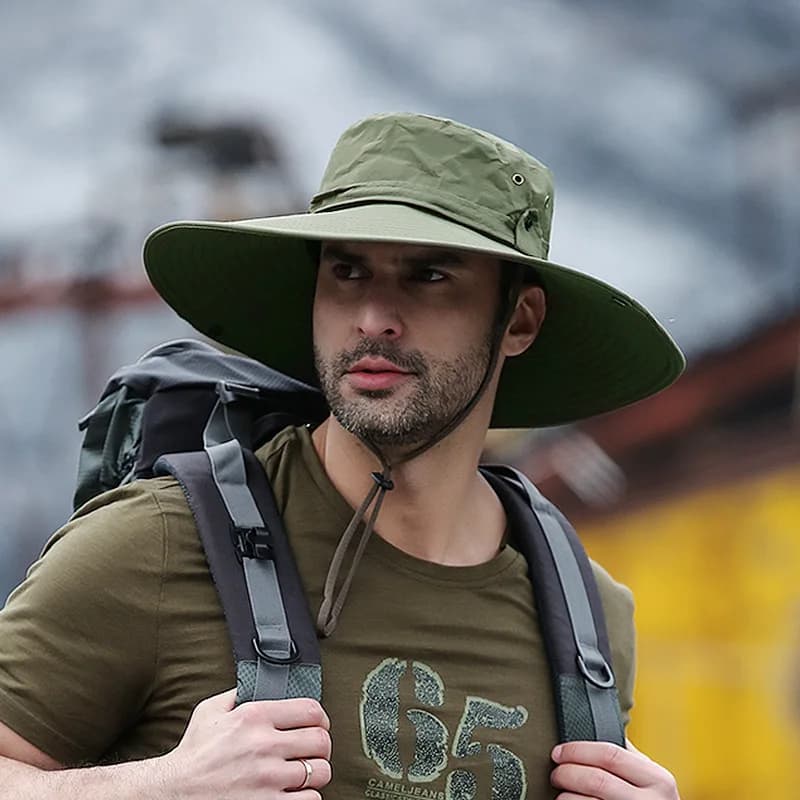 New Sun Protection Fishing Hat Summer Breathable Mesh Camping Hiking Caps Anti-UV Sun Hat Mountaineering Caps Men's Panama 2026