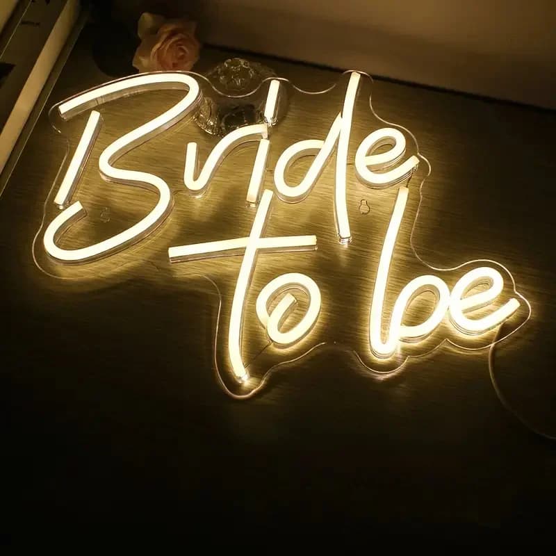 Insegne luminose al neon a LED Sposa per essere, decorazione da parete, festa di nozze, addio al nubilato, festa di fidanzamento, USB