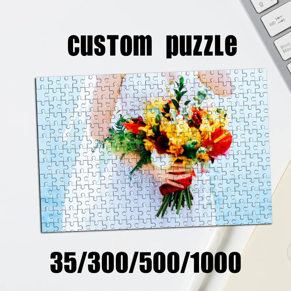 35/300/500/1000pcs Personalized Custom Photo Puzzle Customize Wooden/cardboard for Adults DIY Toys Decoration