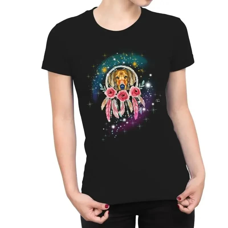 1T T Shirt Womens Spirit Animal Dog Dream Catcher