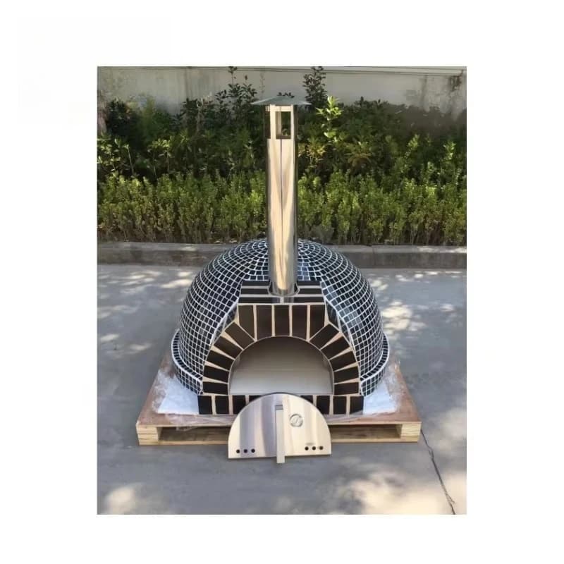 hj-Latest Wood-fired Pizza Oven Model Ceramic Freestanding Pizza Oven for Household Use@