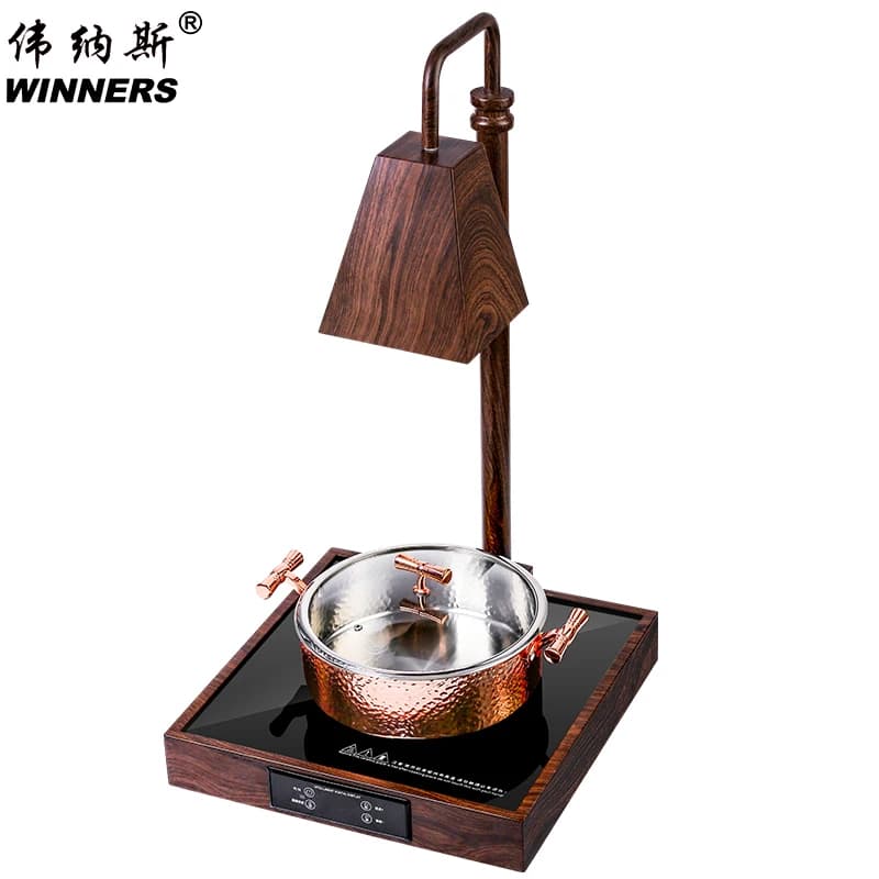 WINNERS stainless steel food heating light with drain tank for fried fries lamp food heater for catering