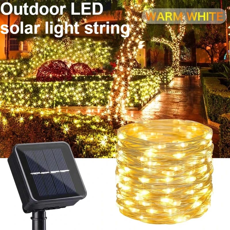 LED Solar Light Outdoor Garden Fairy String Light Led Twinkle Waterproof Lamp for Christmas Patio Tree Party 7M/12M/22M/32M