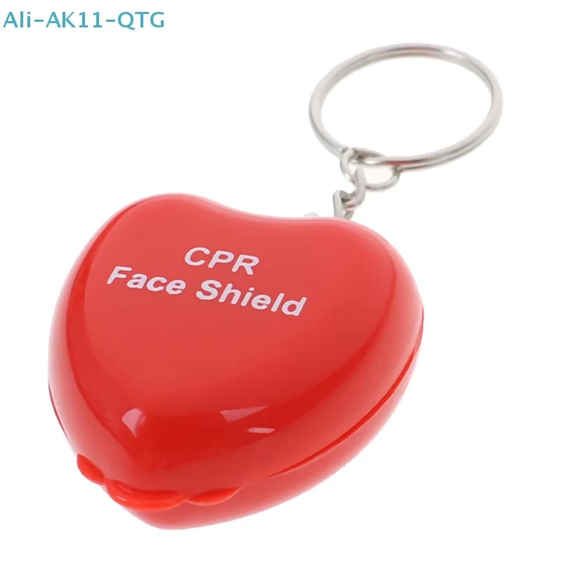 NUOVA Mini Maschera CPR Protettiva con Portachiavi per Soccorso in Scatola a Forma di Cuore, Maschera Facciale per Primo Soccorso