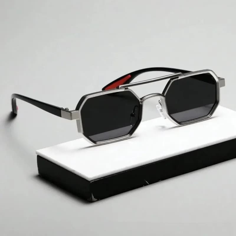 Vintage Square Sunglasses for Men Steampunk Sunglasses Retro Women Punk Style Fashion Glasses Retro Shades Gafas De Sol