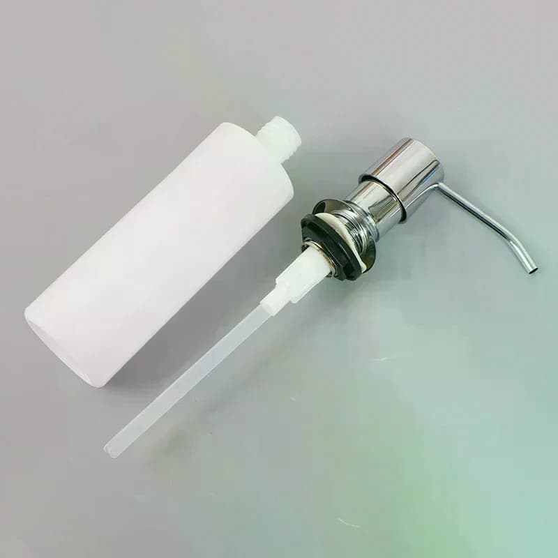Dispenser di sapone per lavello da cucina, 1 pezzo, 300 ml, con pompa, organizer per bottiglie di liquidi, pratico