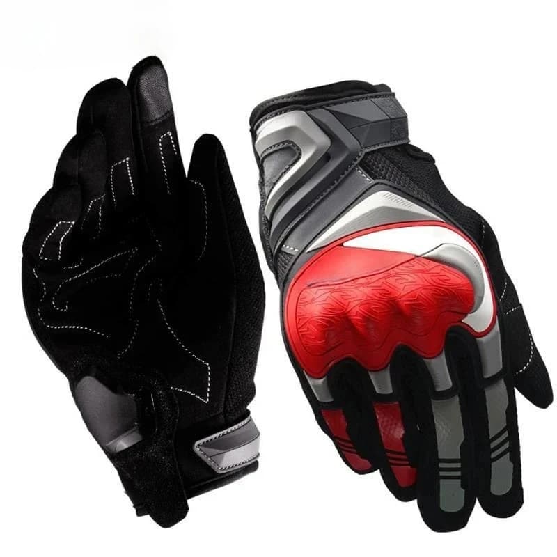 Guanti da motociclista da uomo e da donna - Guanti da motocross protettivi con dita intere, traspiranti e touchscreen compatibili con Raci