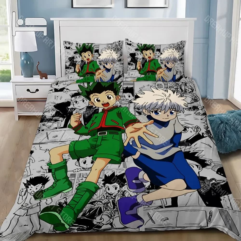 Duvet Cover Pillowcase Bedding Set Adult Boy Hunters × Hunters Girl Bedroom Decoration Children Gift Single Double Large Size