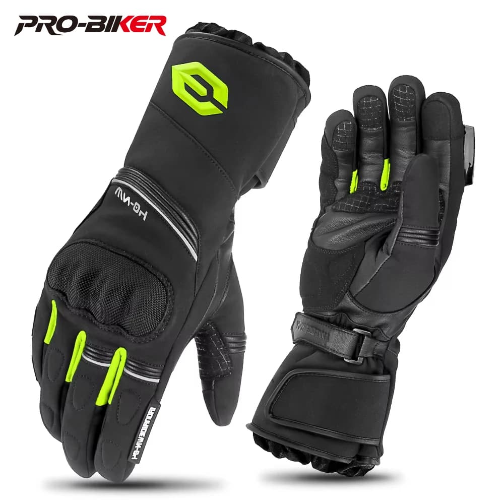 Guanti da moto invernali Ispessimento Touch screen anti-autunno Guanti a dita intere Guanti da moto da equitazione antiscivolo impermeabili