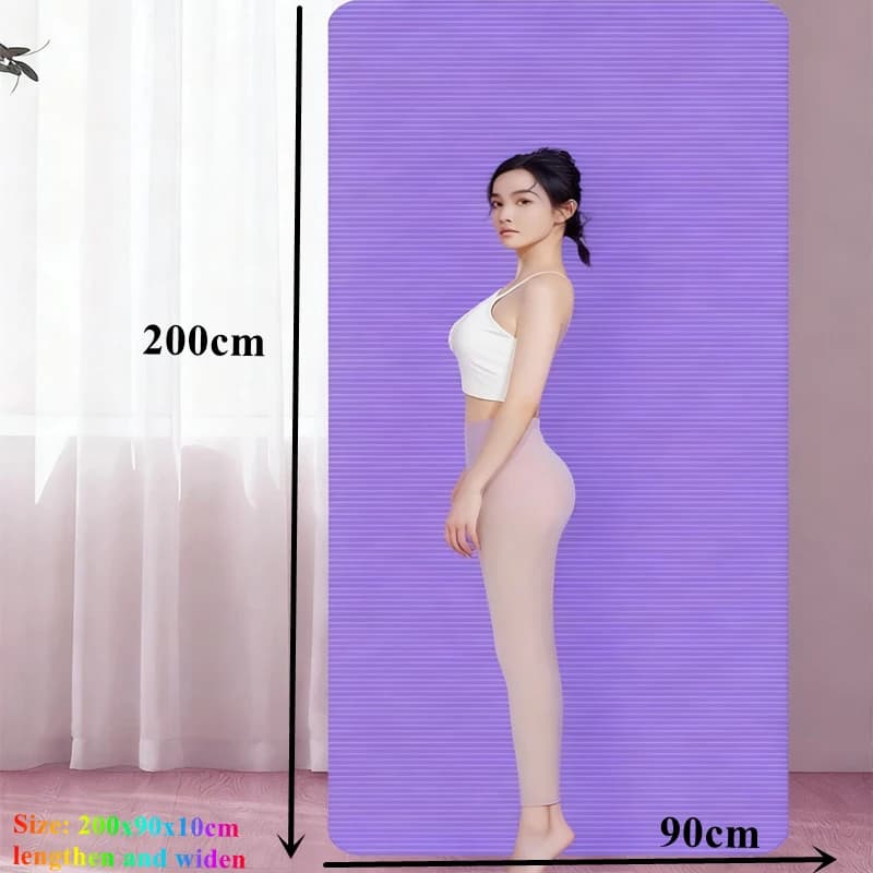 Coperta per tappetino per esercizi Yoga Pilates Tappetino per interni 200x90x10 cm NBR Ampliare Pilates Training Tappetini per yoga antiscivolo Sport Fitness