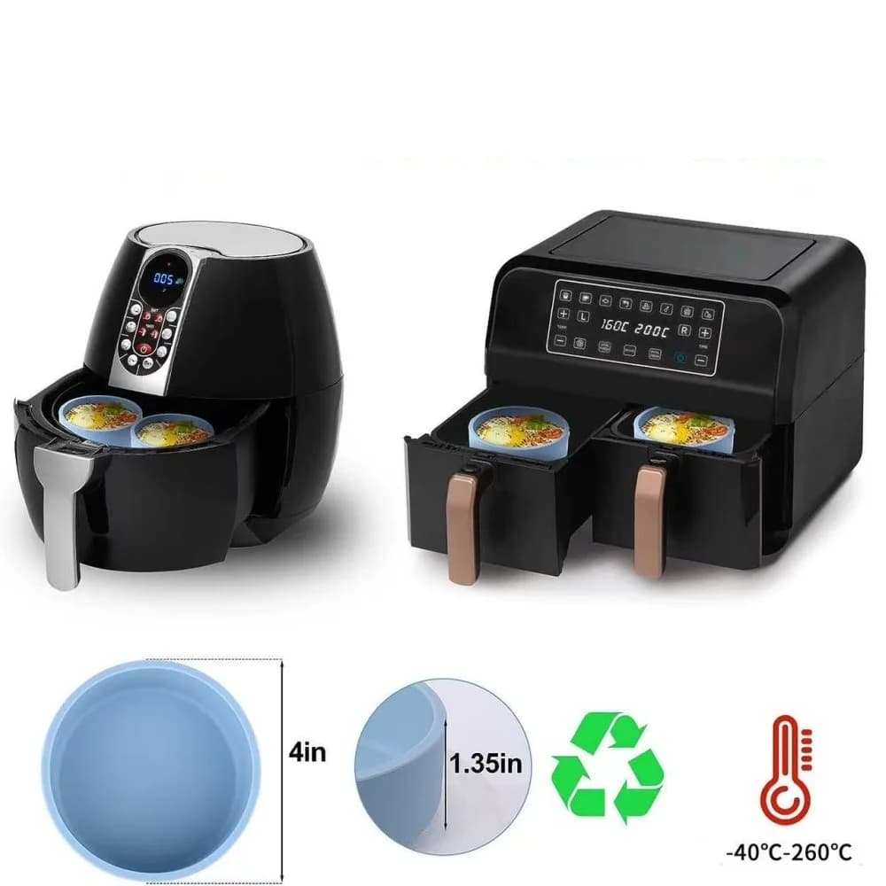 1/3 set: circular air fryer egg mold, egg cooker cup, microwave oven cooking appliance, kitchen utensil suitable for oven use