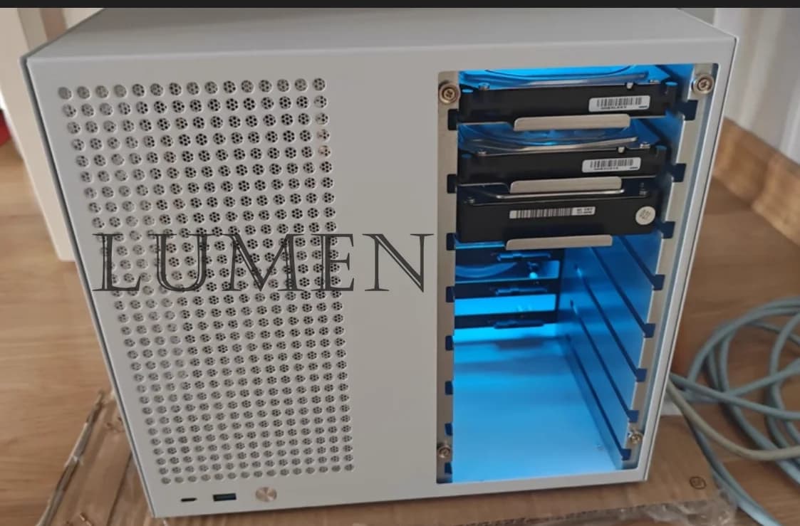 Alimentatore ATX, PCIe MATX a tutta altezza, storage AIO Qunhui, chassis NAS UNRAID Sagittarius a 8 alloggiamenti con backplane