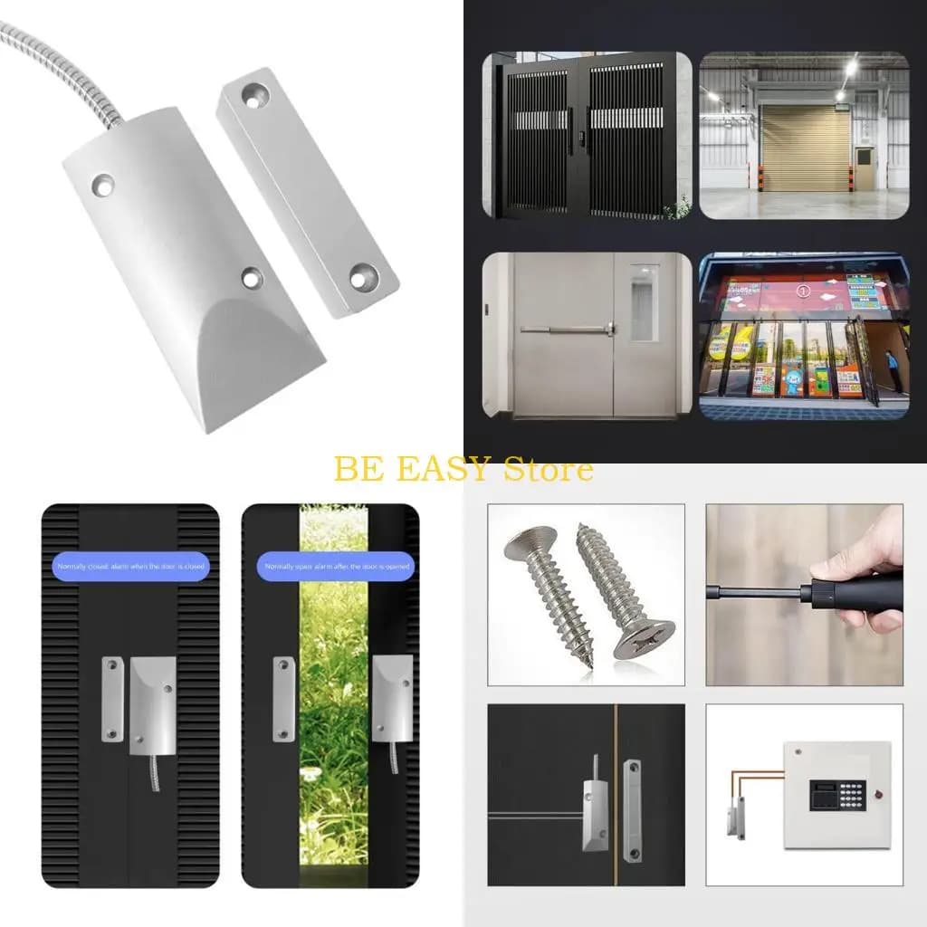 E28F 1 set Allarme con sensore magnetico per porta Allarme per porte e finestre sicurezza In plastica Adatto per uso e