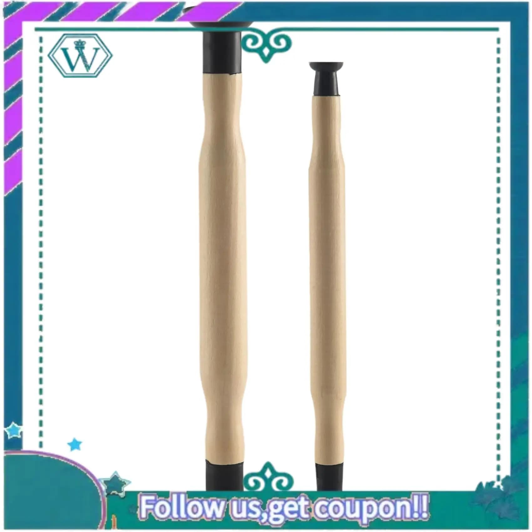 AA92-Valve Hand Lapping Grinding Tool Kit 2-Piece Set-Dual-End Suction Cup Lap Stick,1-1/8 Inch,1-3/8 Inch,5/8 Inch,3/16 Inch
