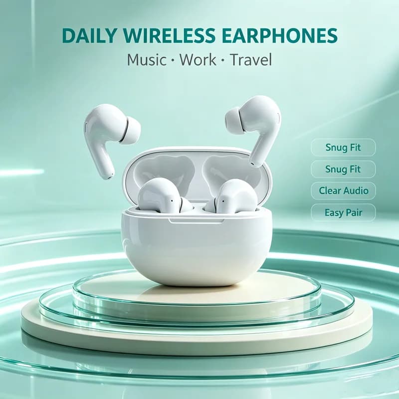 New wireless Bluetooth headset TWS headset with microphone stereo sports in-ear headset touch long standby apply to smartphones