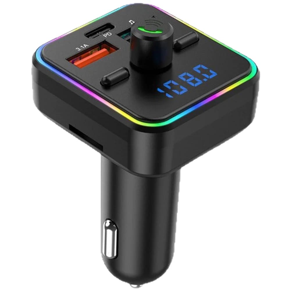Car Journey Black Car MP3 Transmitter Car Music Streamer Adjustable Frequency Range Compatible With Smartphones