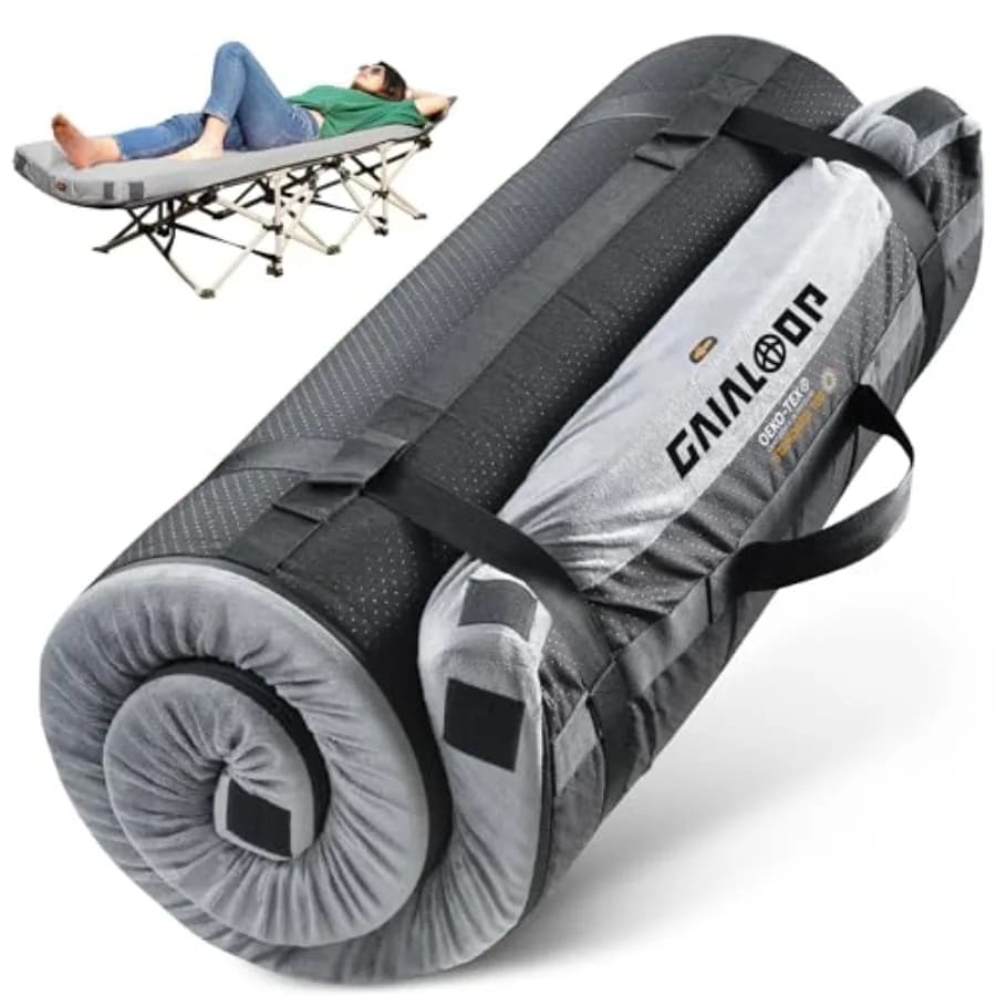 Materasso da campeggio in memory foam extra spesso da 4 pollici, materassino da campeggio in schiuma 30D per auto, tenda, lettino, materasso arrotolabile per ospiti, pernottamenti, camper