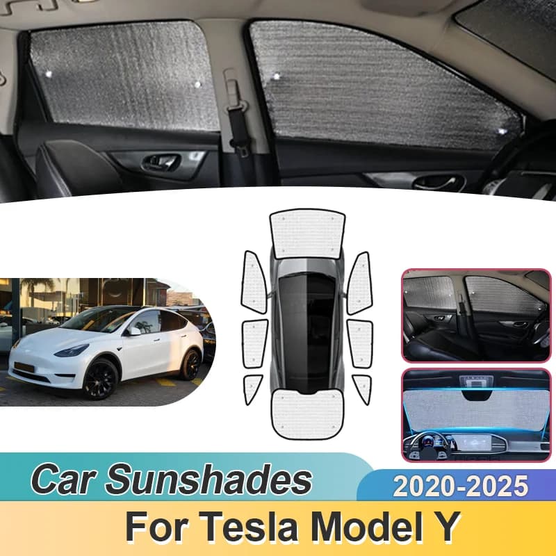 Parasole per Auto Tesla Model Y 2020-2025 2024 2023 Copertura Completa Parabrezza Oscurante Anti-UV Visiere Accessori Auto