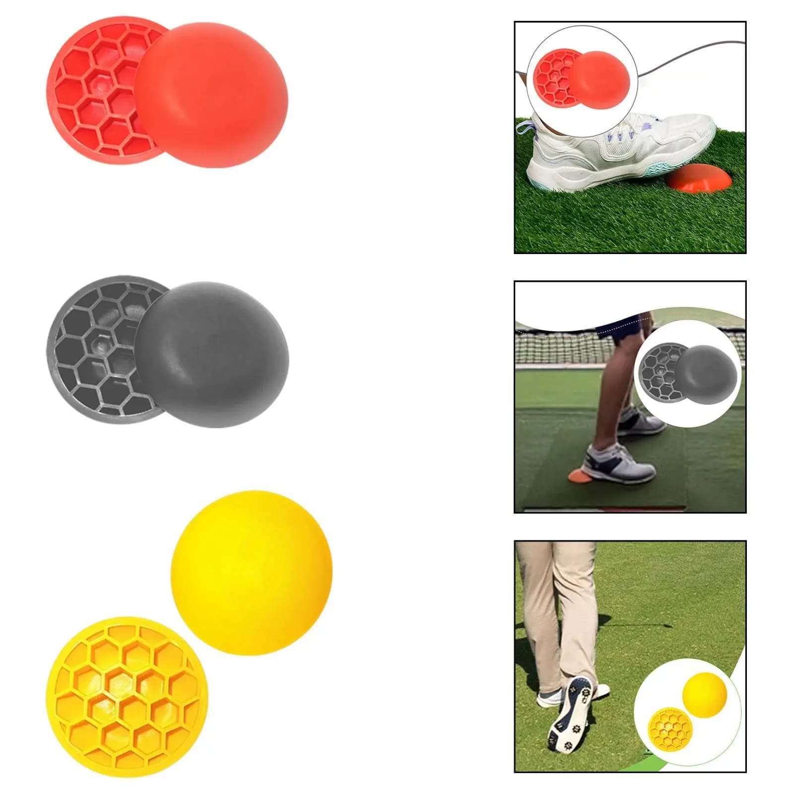 2 Pieces Golf Training Mats for Beginners, Putting Force Plates, Ausilio for Golf Training