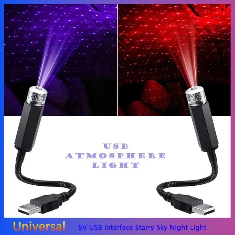 Cielo stellato per auto LED tetto stella luci notturne proiettore luce ambiente interno USB LED mini luci decorative notturne Plug and Play