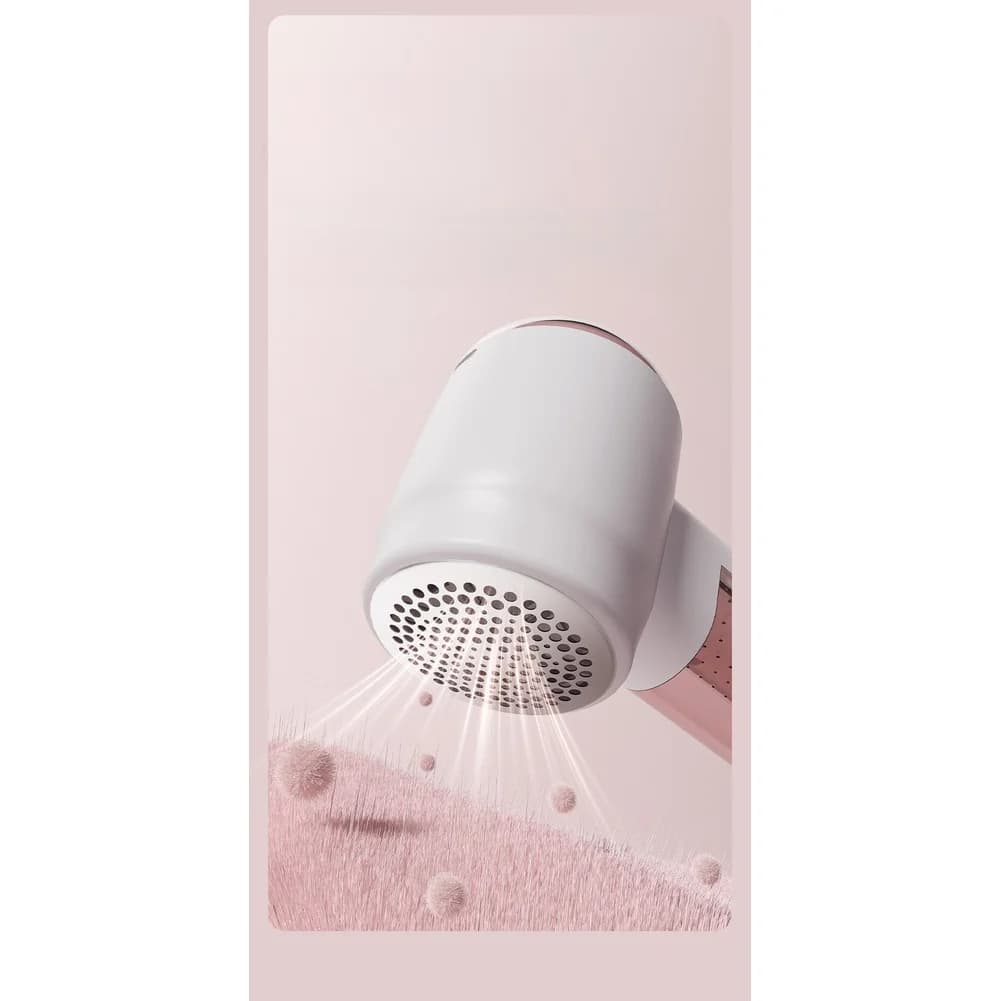 Portable Rechargeable Lint Remover Electric Fabric Shaver with 3 Adjustable Speeds Real Time Display 75 Min Runtime Pink
