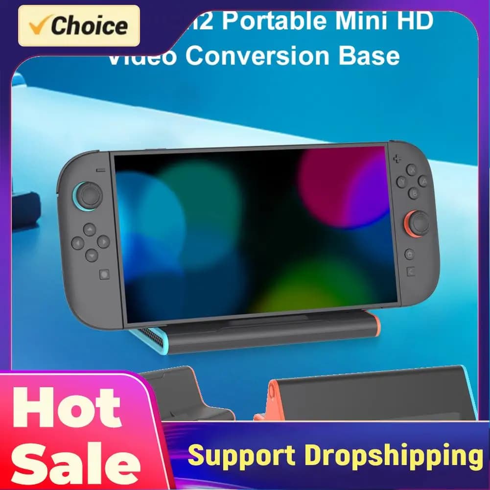 Docking Station 4K per Console di Gioco Switch 2 con Porta Type C/USB, Dock di Ricarica Rapida USB3.0 per NS2