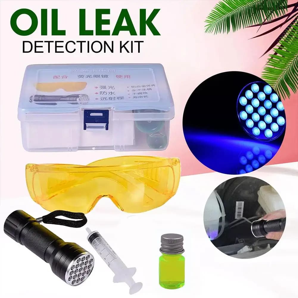 Auto UV Air Conditioning Test Loss Repair Fluorescent Instrument Kit Repair Car Detection R134a Tools A/C Refrigerant Gas