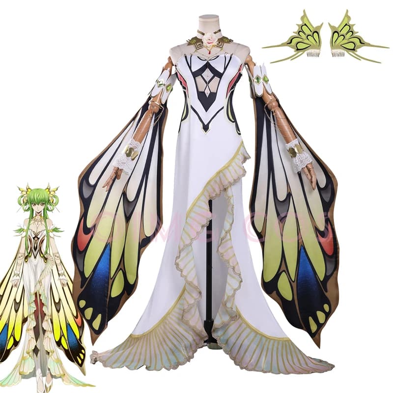 CODE GEASS Lelouch of the Rebellion C.C. Costume da Cosplay per Adulti, Uniforme per Carnevale, Costumi Anime per Halloween, Abbigliamento per Feste e Giochi per Donne